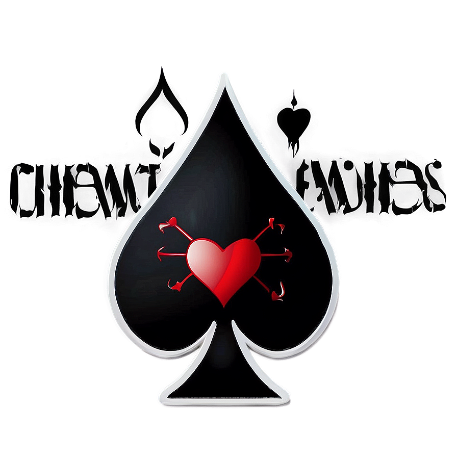 Ace Of Spades With Heartbeat Png Cle87 PNG