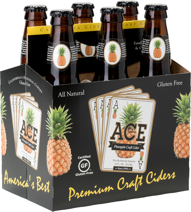 Ace Pineapple Craft Cider Packaging PNG
