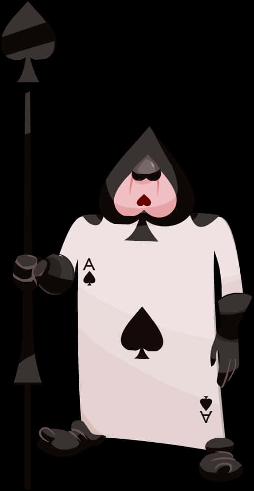 Download Aceof Spades Card Guard Alicein Wonderland | Wallpapers.com