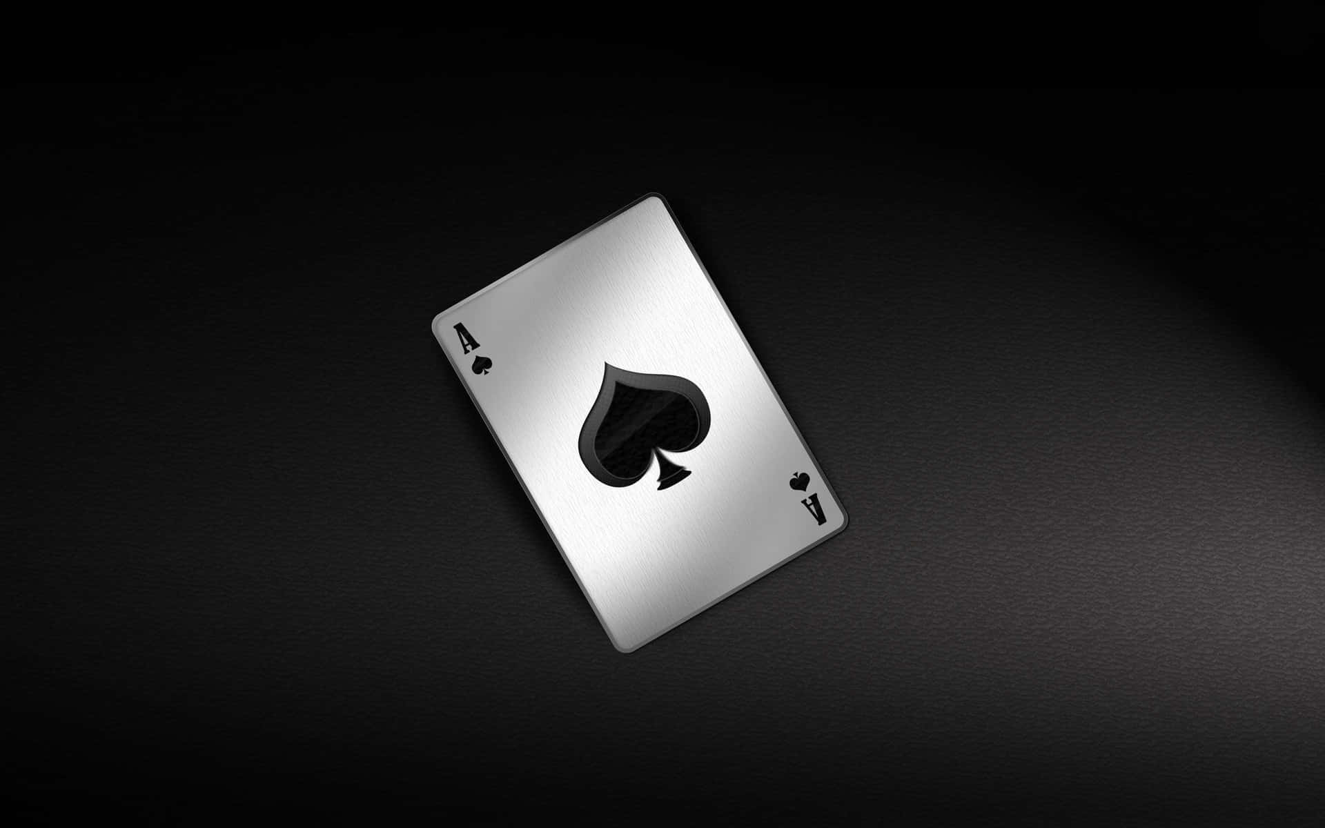 Aceof Spades Cardon Black Background Wallpaper