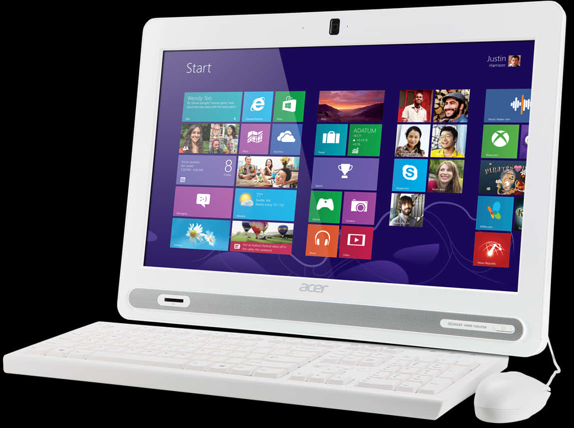 Acer Allin One Desktop Windows8 PNG