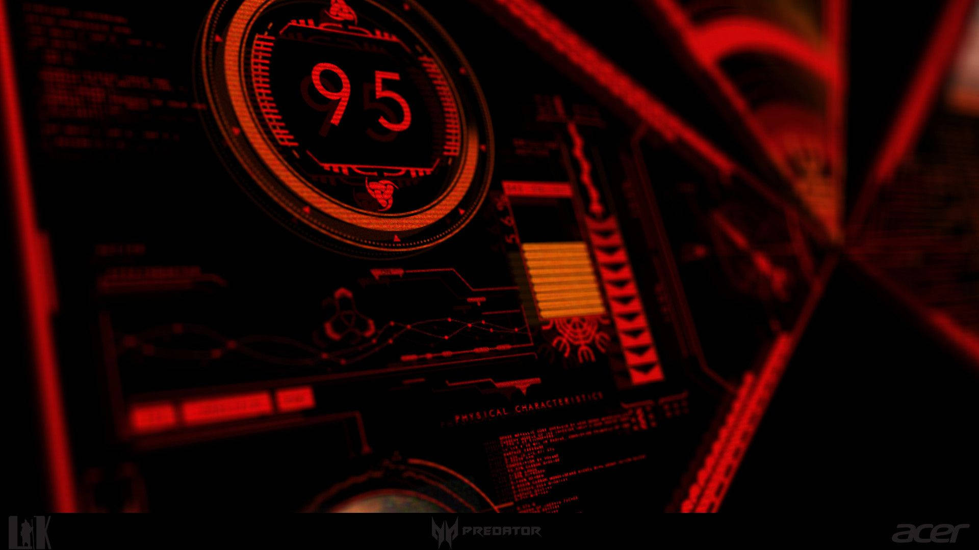 Download Acer Predator Gaming Red Screen Wallpaper 