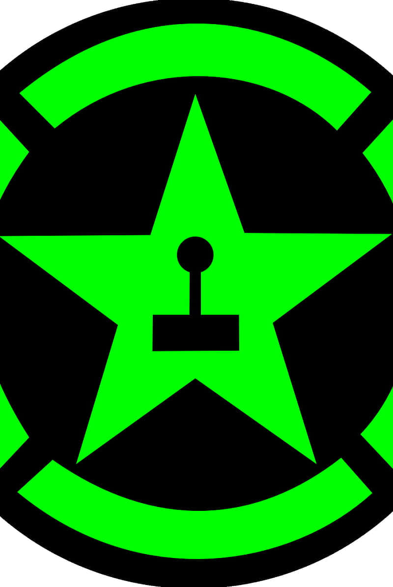 Grøn stjerne logo med en gul måne Wallpaper