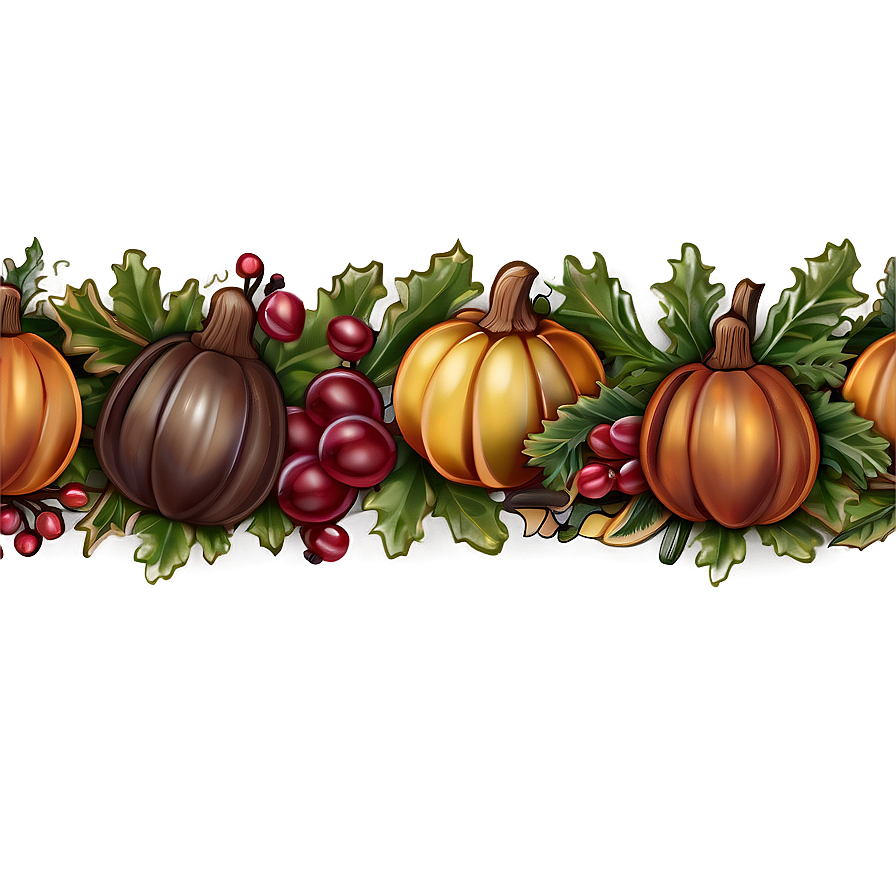 Acorn And Oak Thanksgiving Border Png 21 PNG