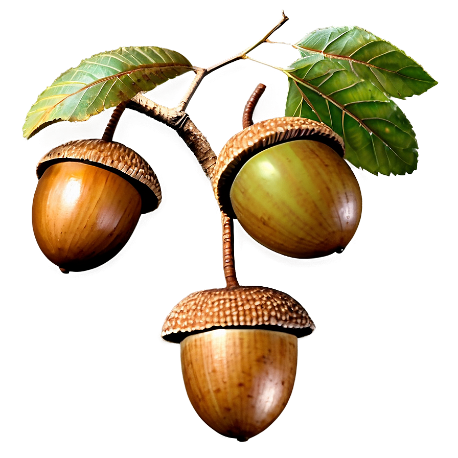 Acorn On Branch Png 16 PNG
