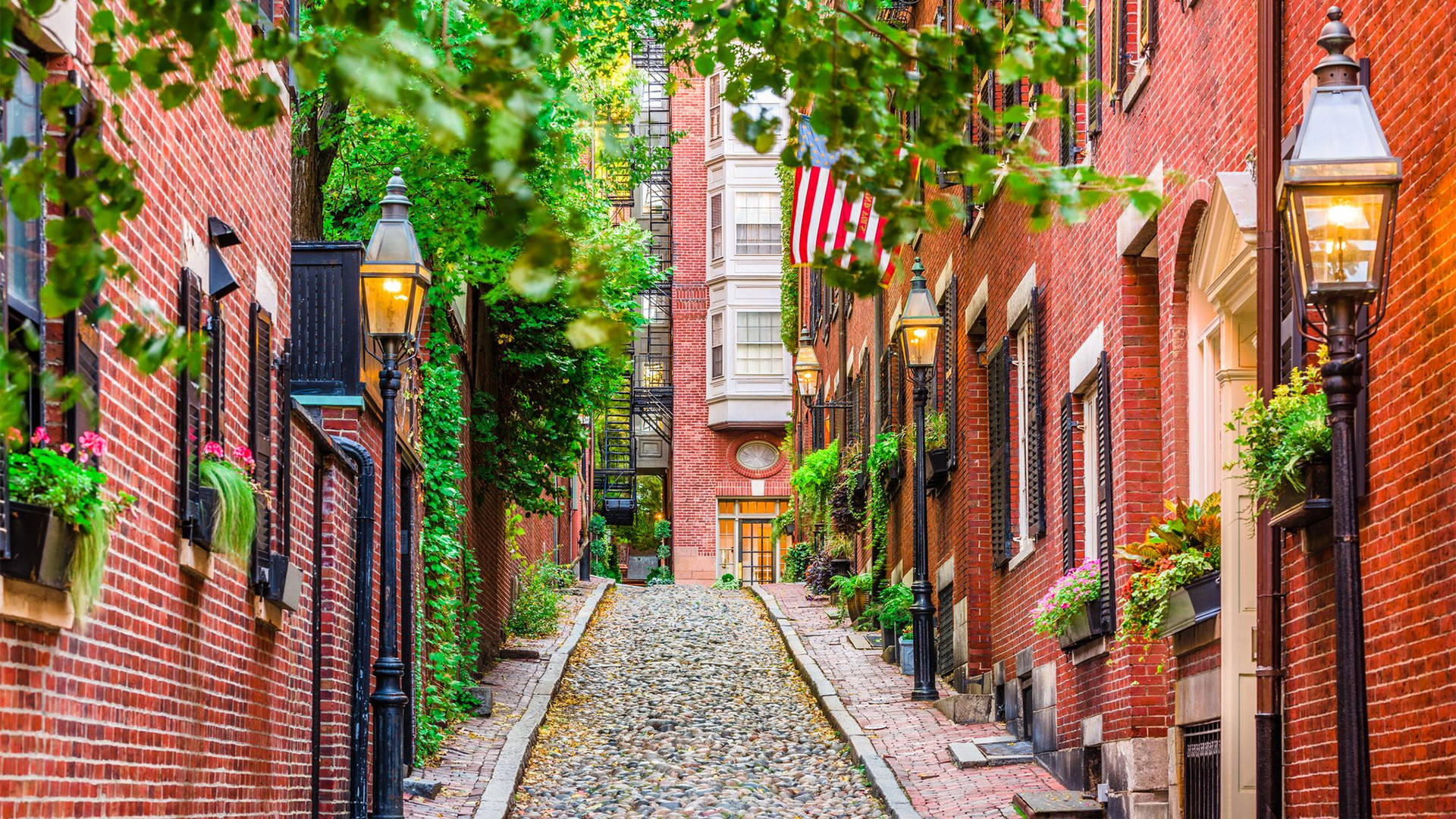 Acorn Street In Boston