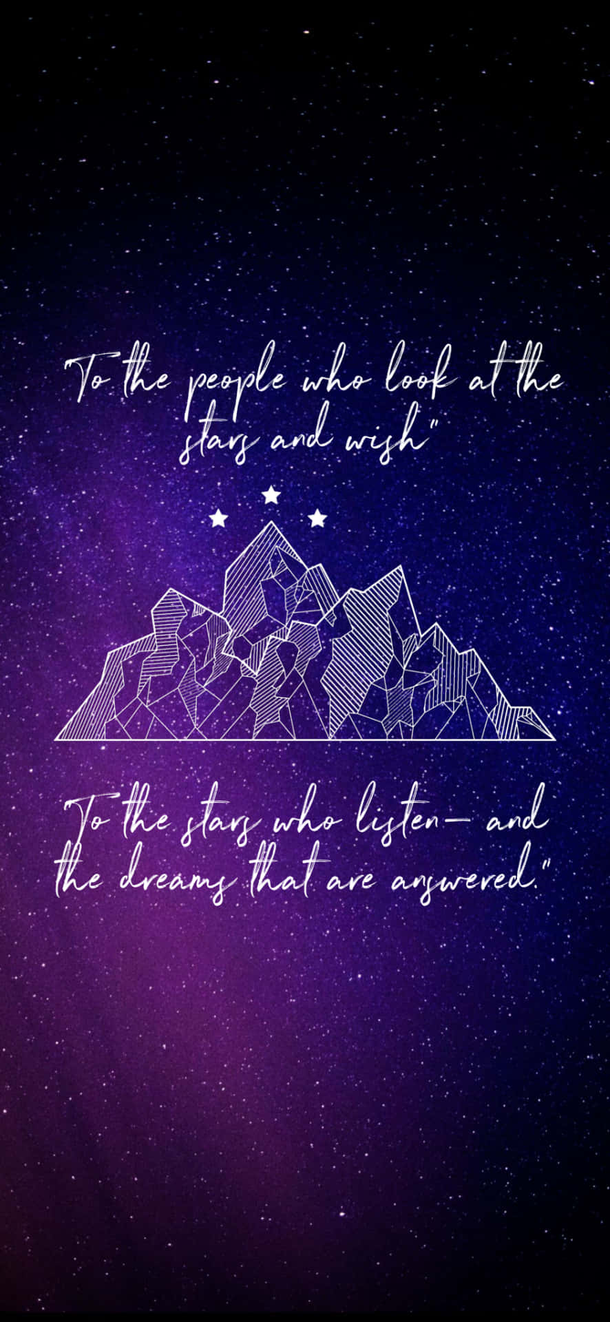 Ladda ner Önskapå Stjärnor Acotar Citat Lila - This Could Be A Possible  Translation Of wish On Stars Acotar Quote Purple In The Context Of A  Computer Or Mobile Wallpaper. Wallpaper