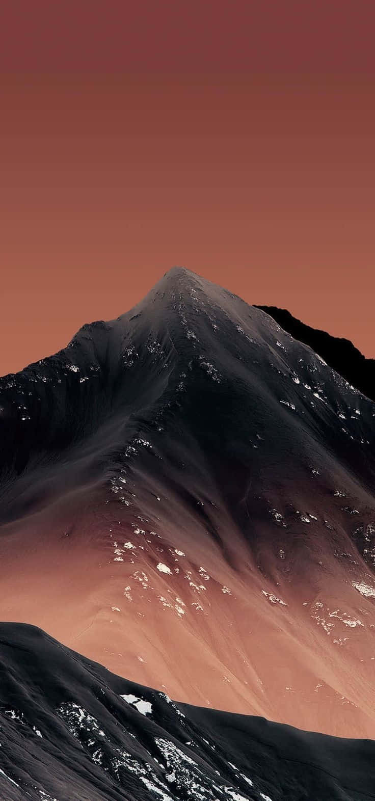 Montañasy Cielo Rojo Acotar Fondo de pantalla