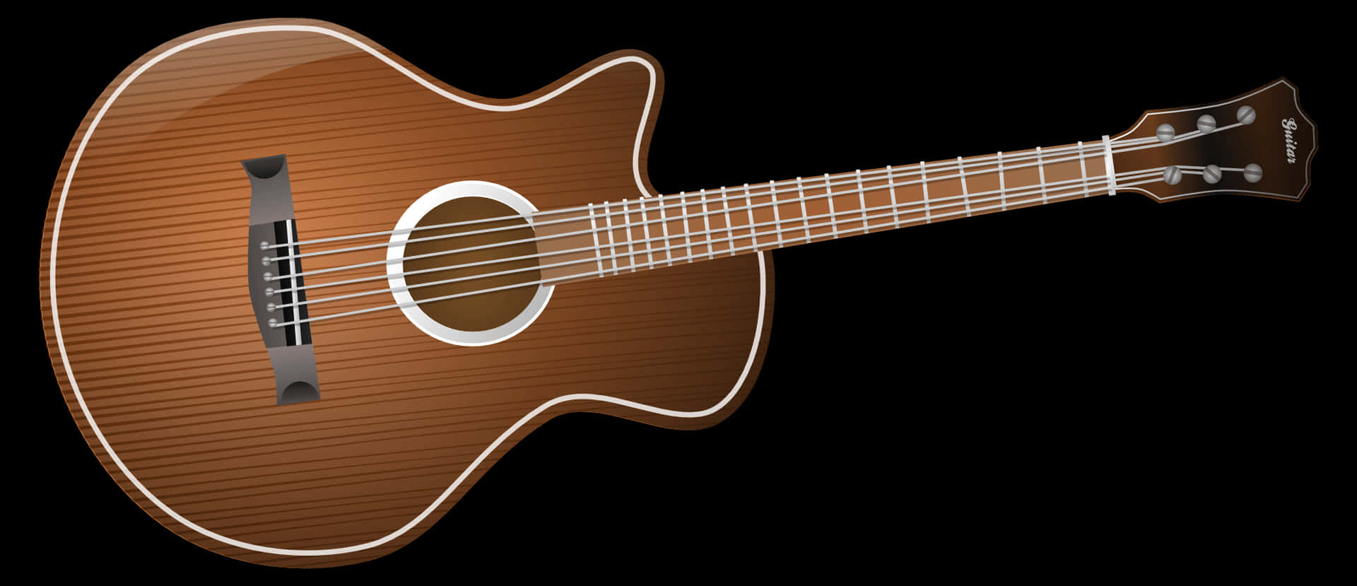 Acoustic Electric Guitar Isolated PNG