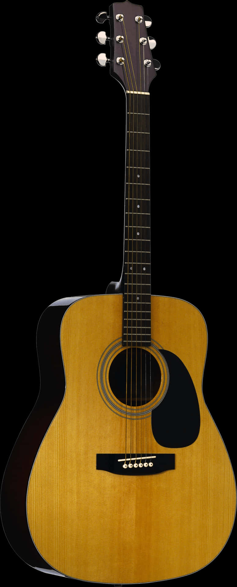 Acoustic Guitar Black Background PNG