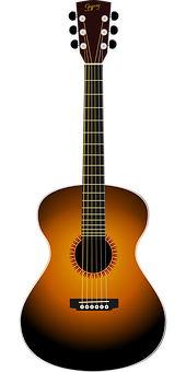 Acoustic Guitar Gradient Background PNG