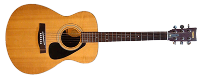 Acoustic Guitar Isolatedon Black PNG