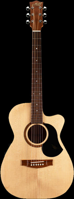 Acoustic Guitar Natural Finish PNG