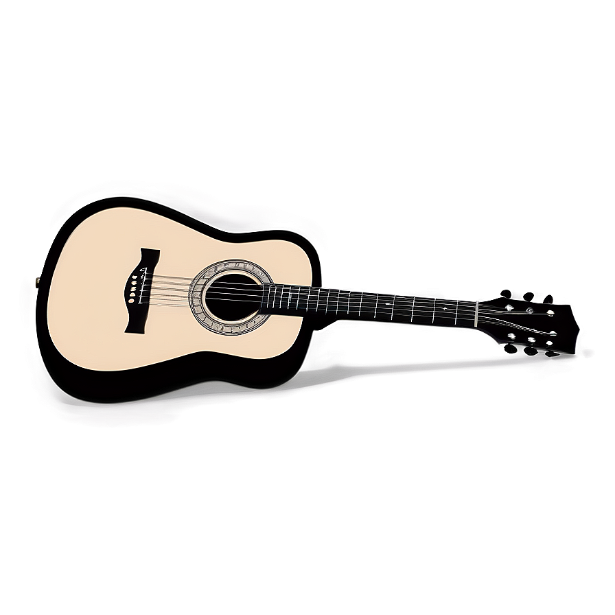 Download Acoustic Guitar Outline Png 06122024 | Wallpapers.com