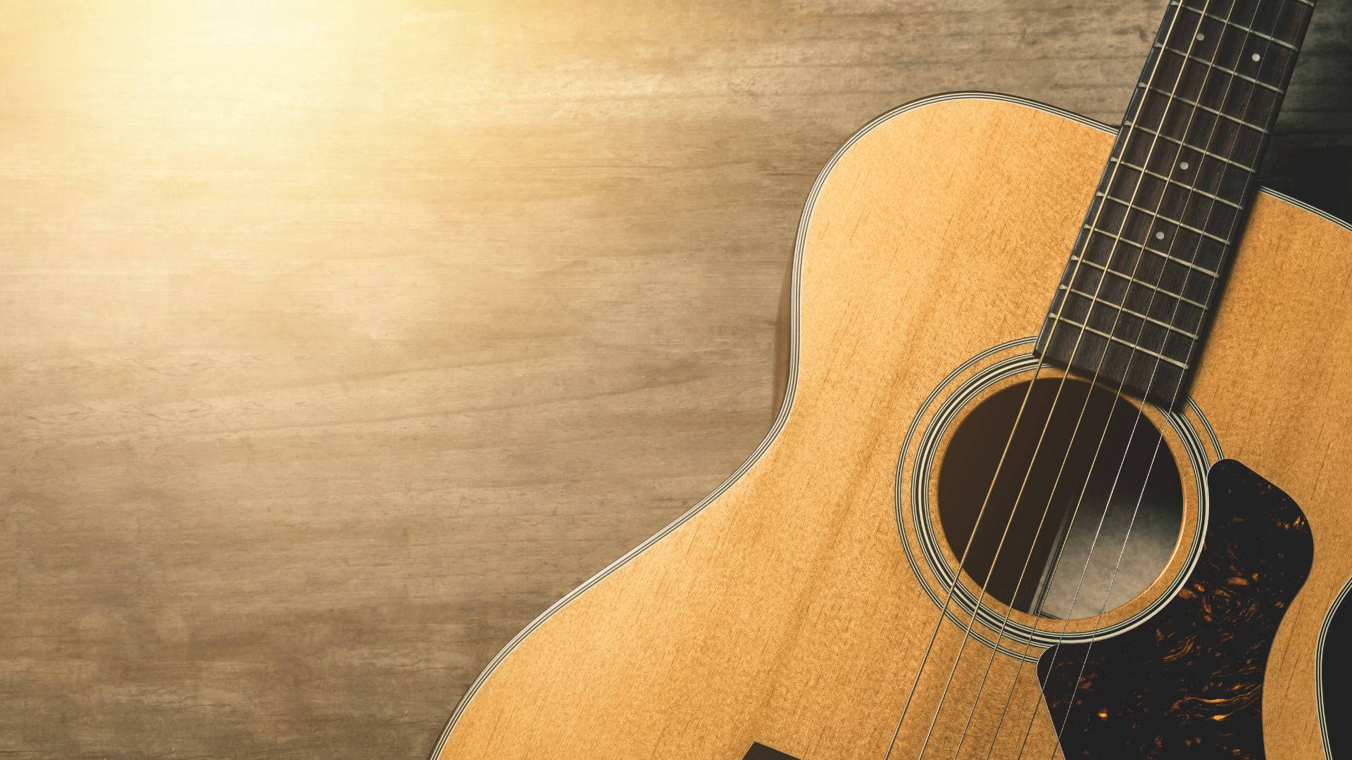 Acoustic Guitar Shiny Background Wallpaper