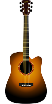 Acoustic Guitar Sunburst Design PNG