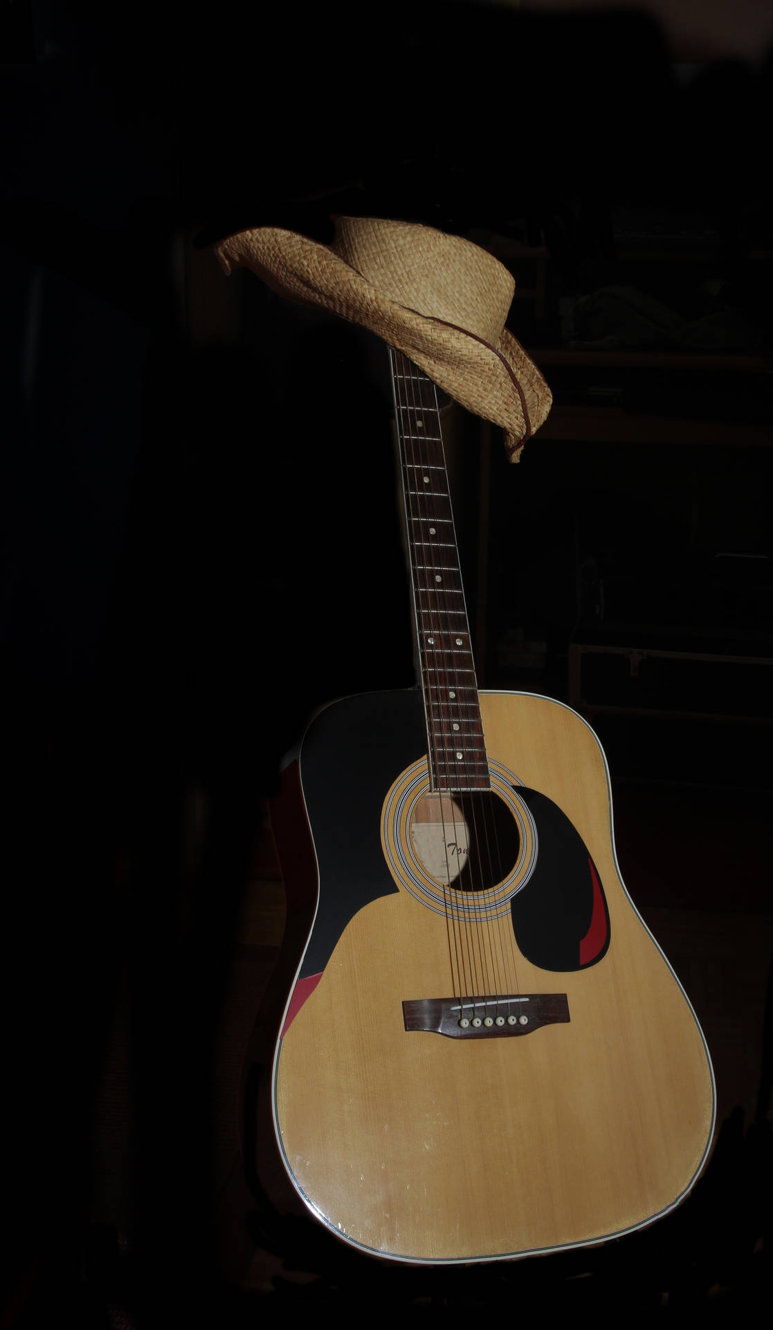 Acoustic Guitar Woven Hat Wallpaper