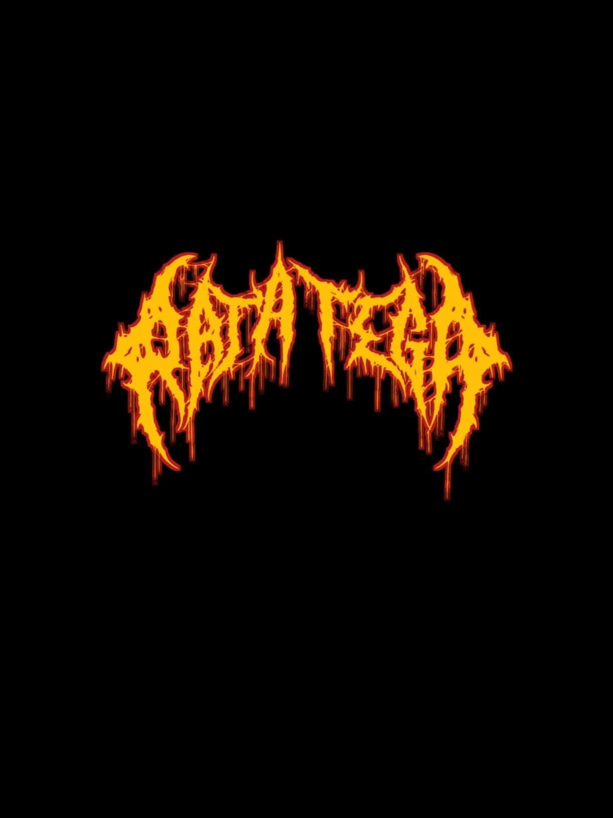 Acrimonious Yellow Text On Black Background Wallpaper