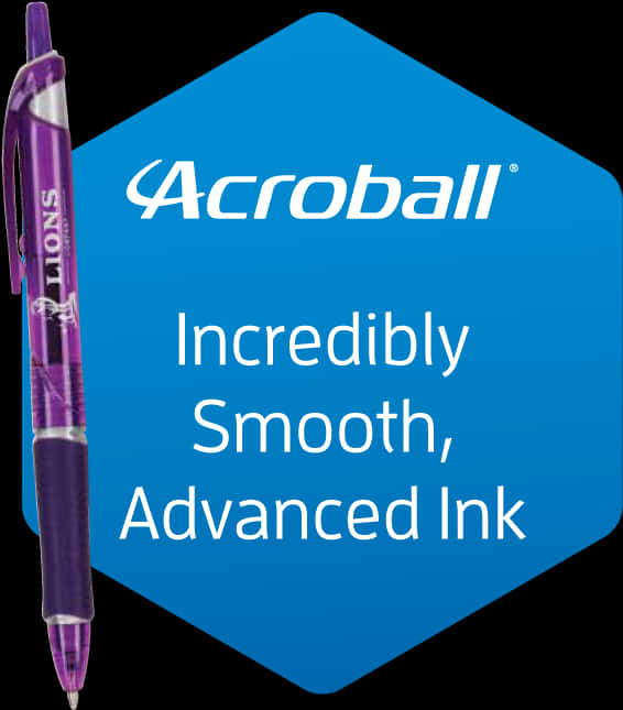 Acroball Advanced Ink Pen Advertisement PNG