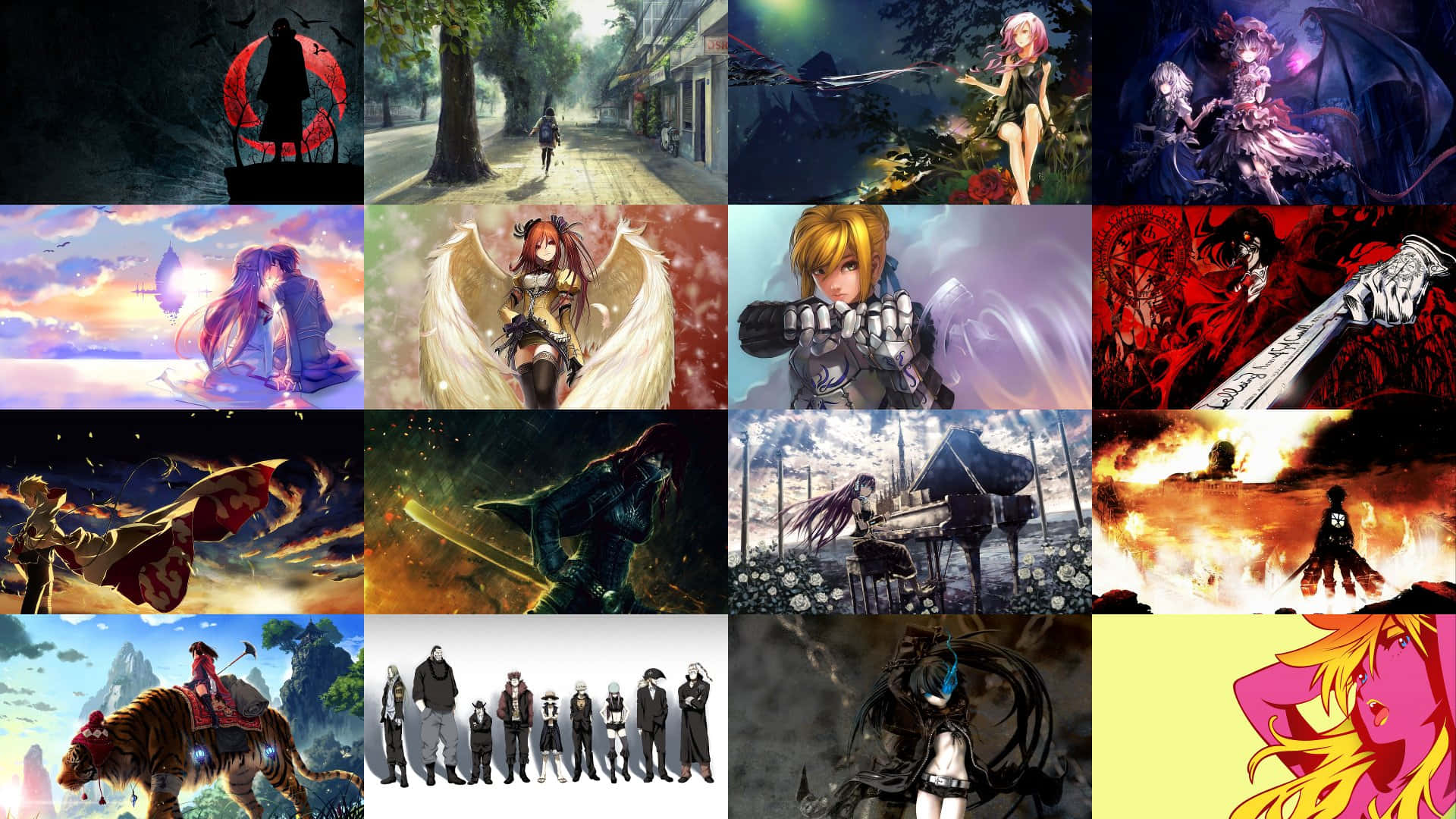 Listopara La Batalla: Una Emocionante Escena De Anime De Acción Fondo de pantalla
