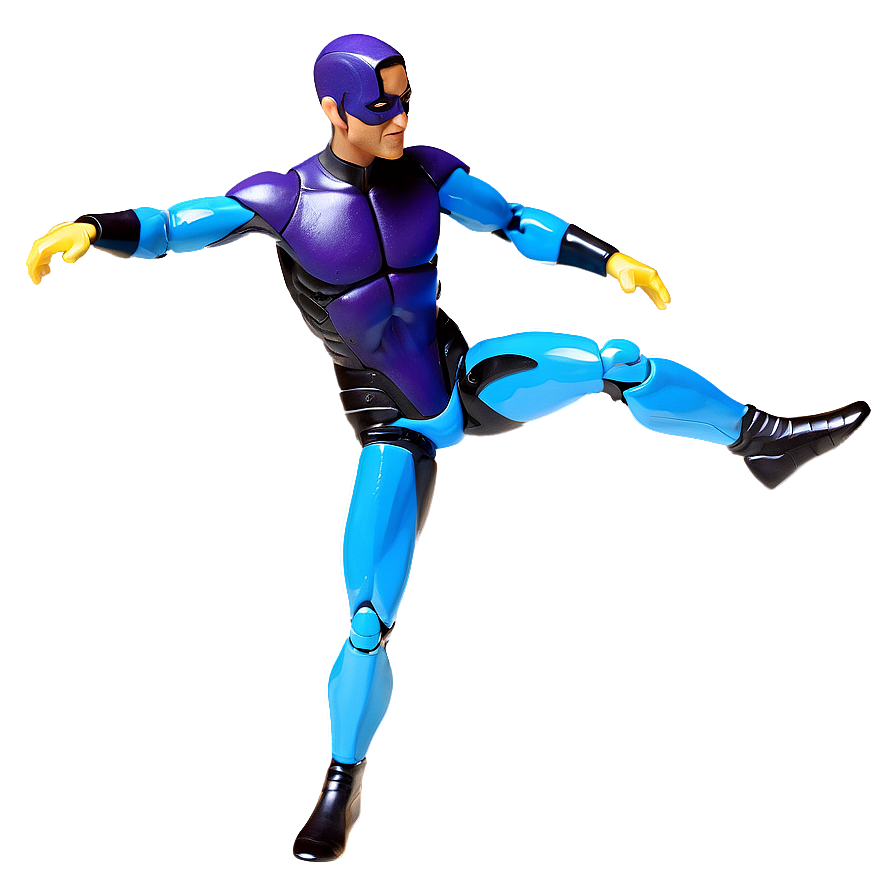 Action Figure Kick Pose Png 05232024 PNG