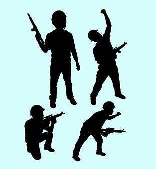 Action Figure Silhouettes PNG
