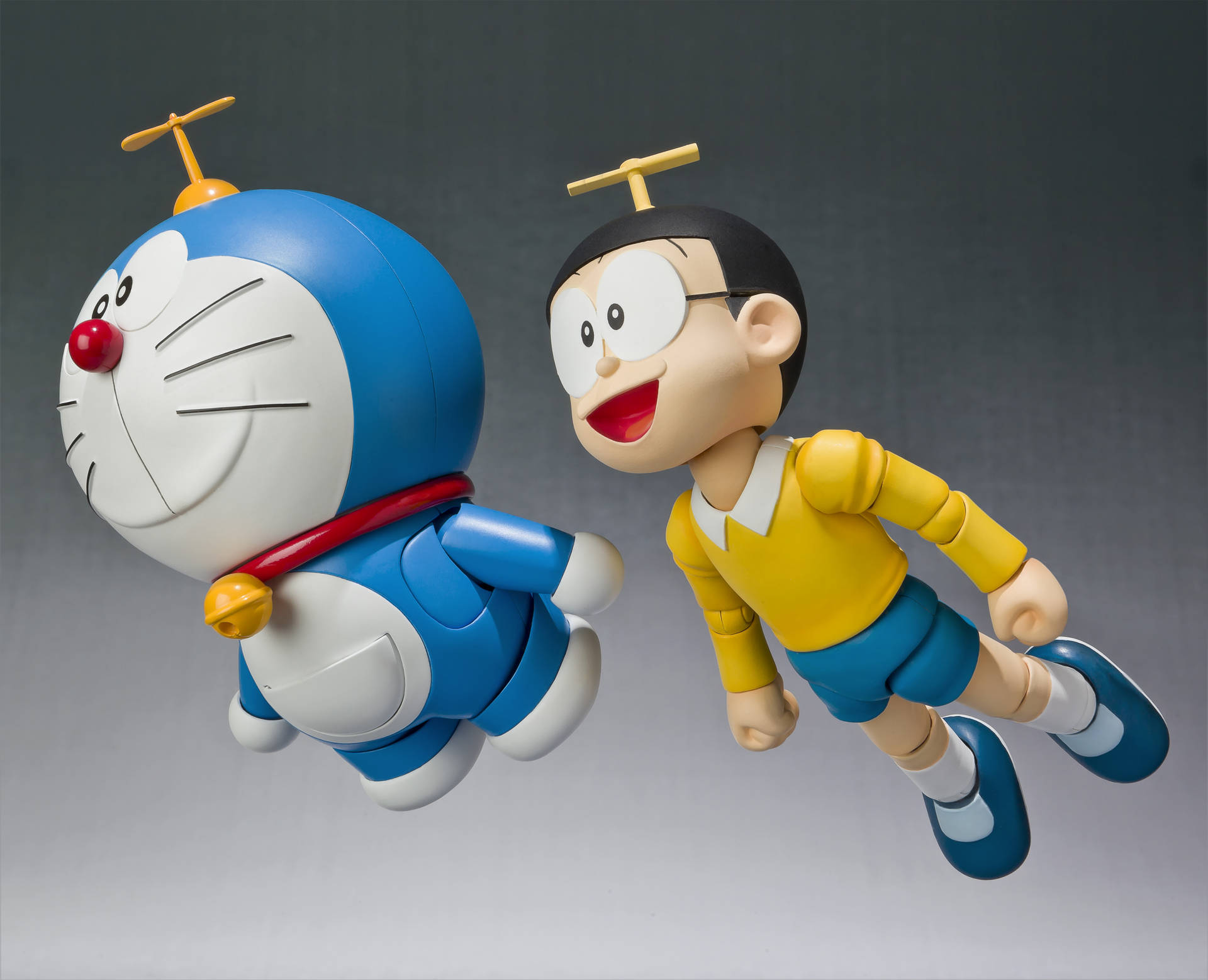 Action Figures Of Nobita Nobi And Doraemon 4k