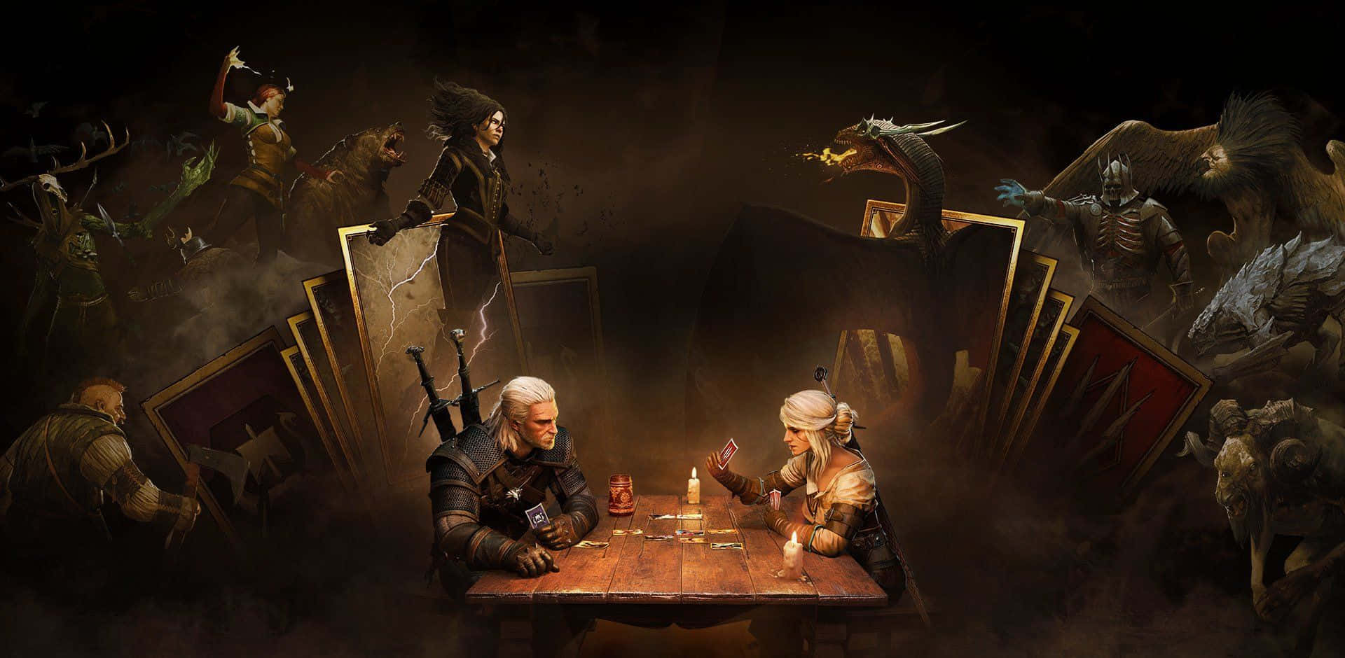 Action-filled Duel In Gwent: The Witcher Card Game Wallpaper