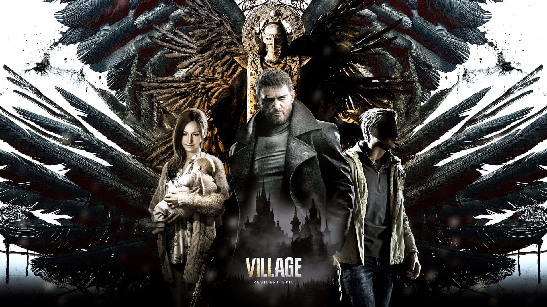 Action-packed Ethan Winters In Resident Evil Village Wallpaper