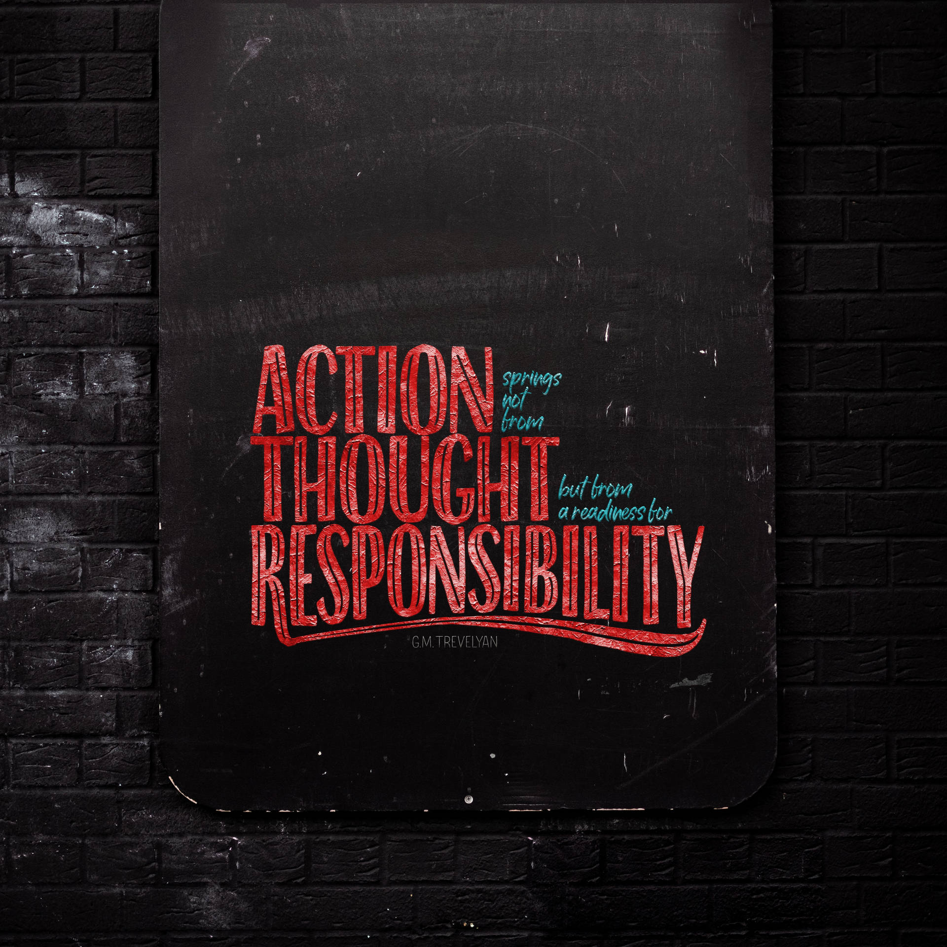 Action Thought Responsibility Quotes Wallpaper