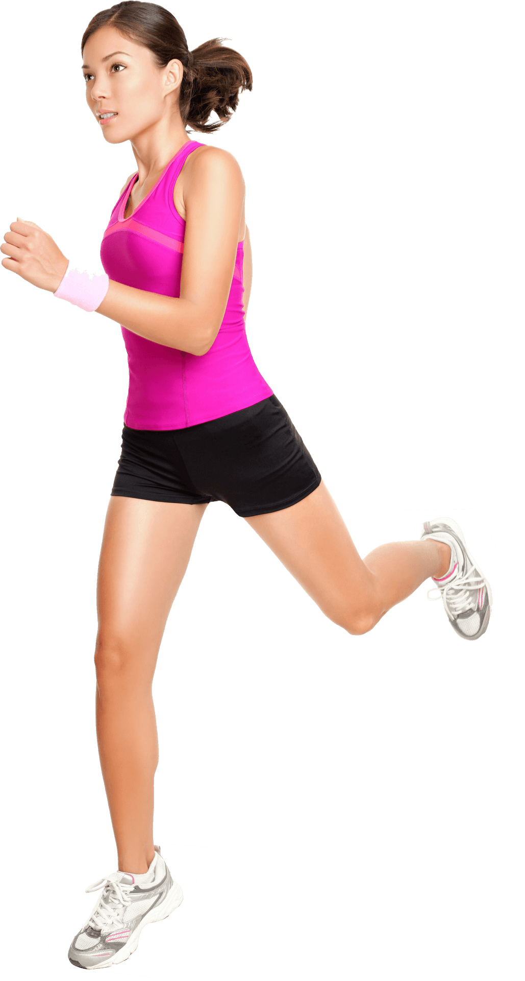 Active Female Runner Transparent Background PNG