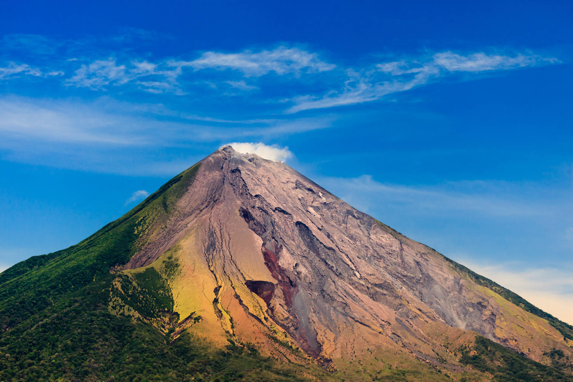 Aktiv Grøn Vulkan I Nicaragua Wallpaper