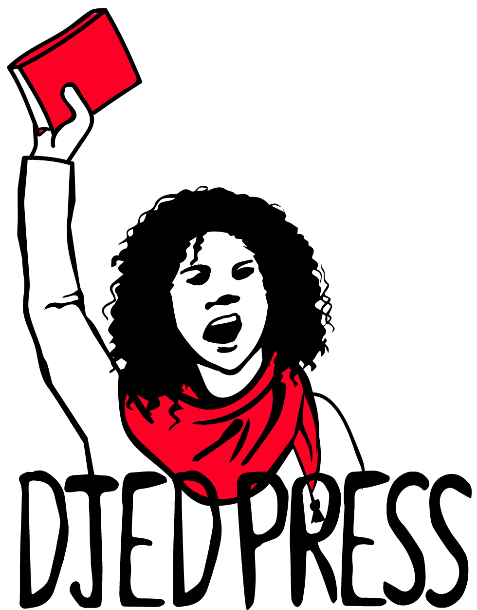 Activist Raising Red Card Illustration PNG