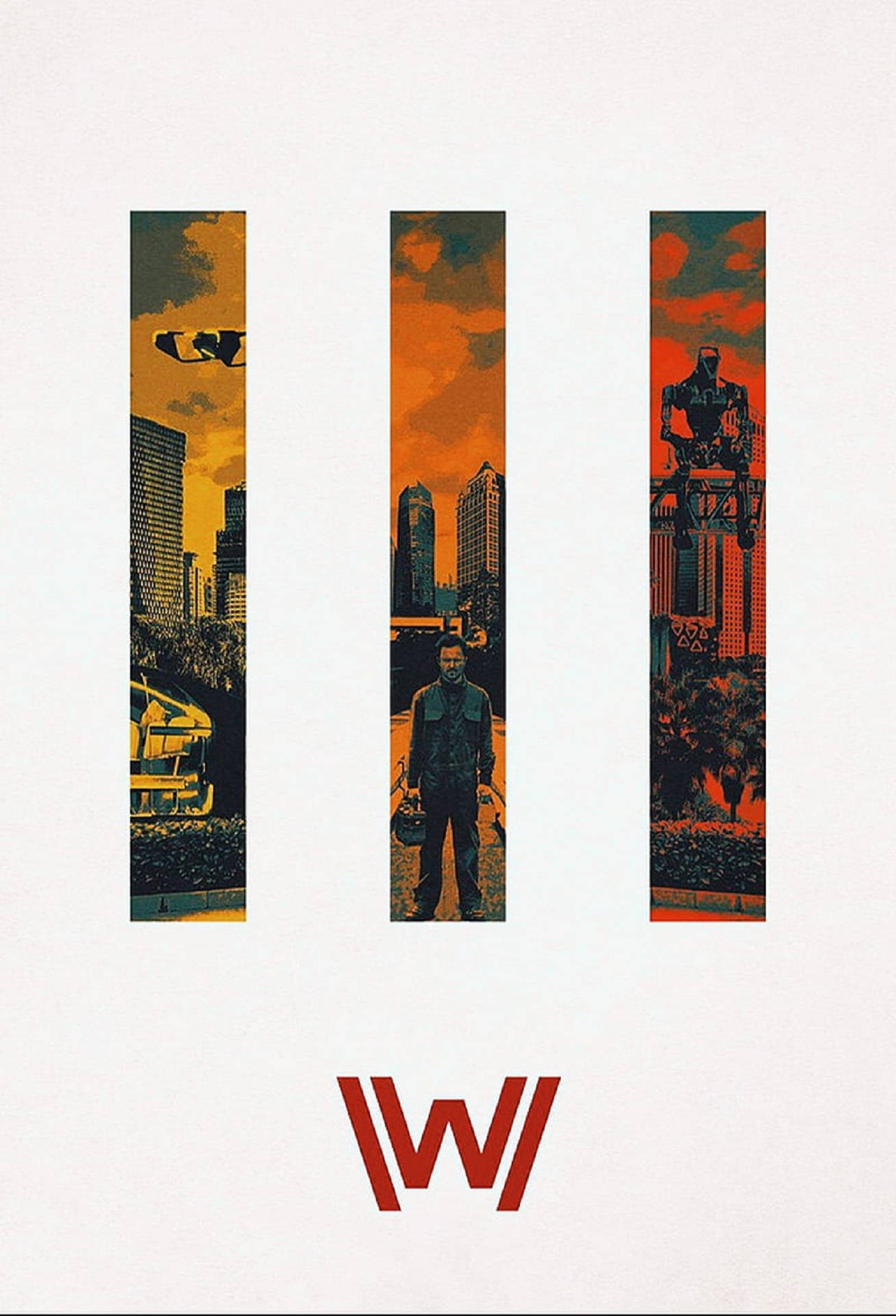 Skådespelarenaaron Paul I En Westworld-banner. Wallpaper