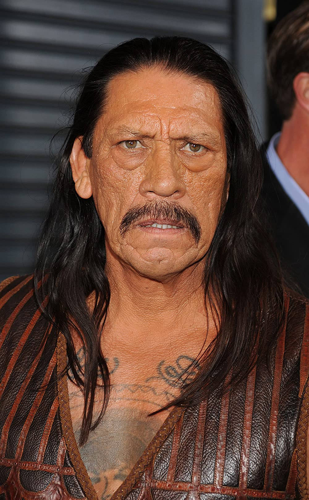 Actor Danny Trejo In Leather Shirt Wallpaper