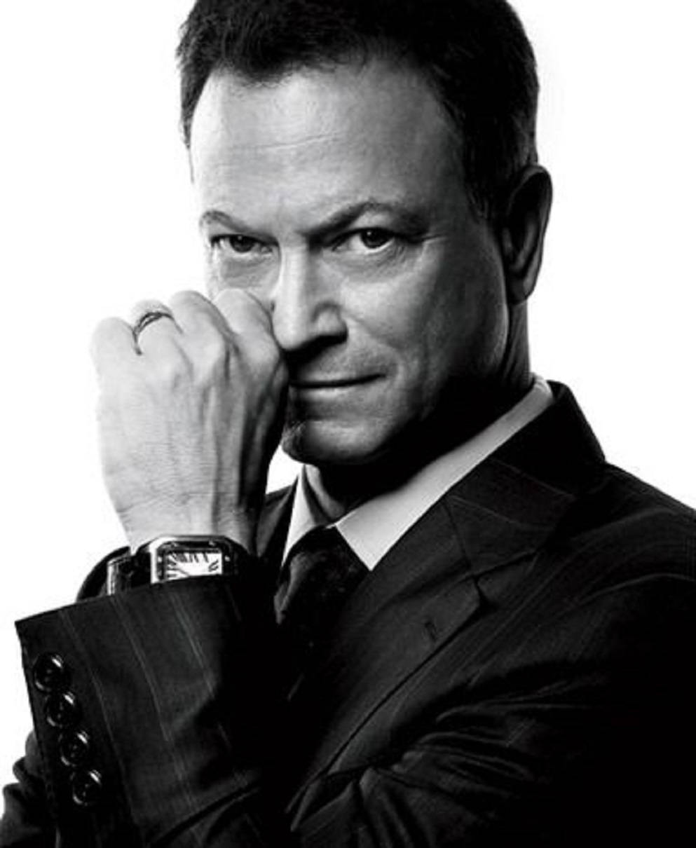 Actor Gary Sinise Grayscale Photo Wallpaper