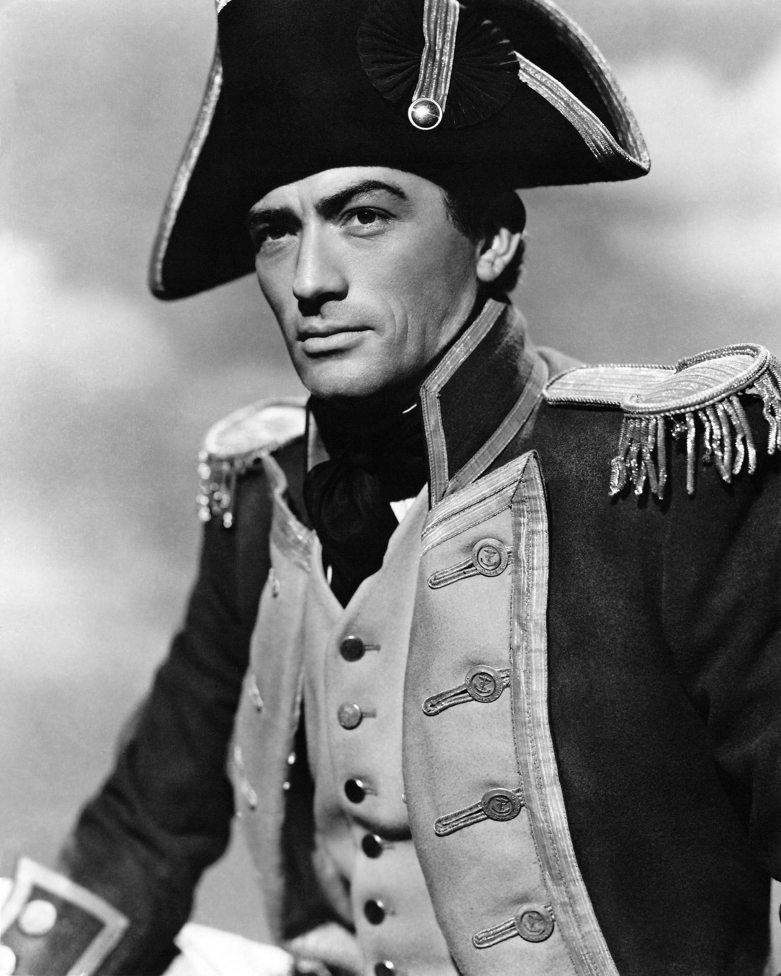 Actor Gregory Peck Wearing Pirate Attire Wallpaper