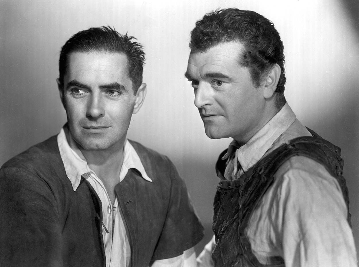 Actors Jack Hawkins And Tyrone Power The Black Rose Wallpaper