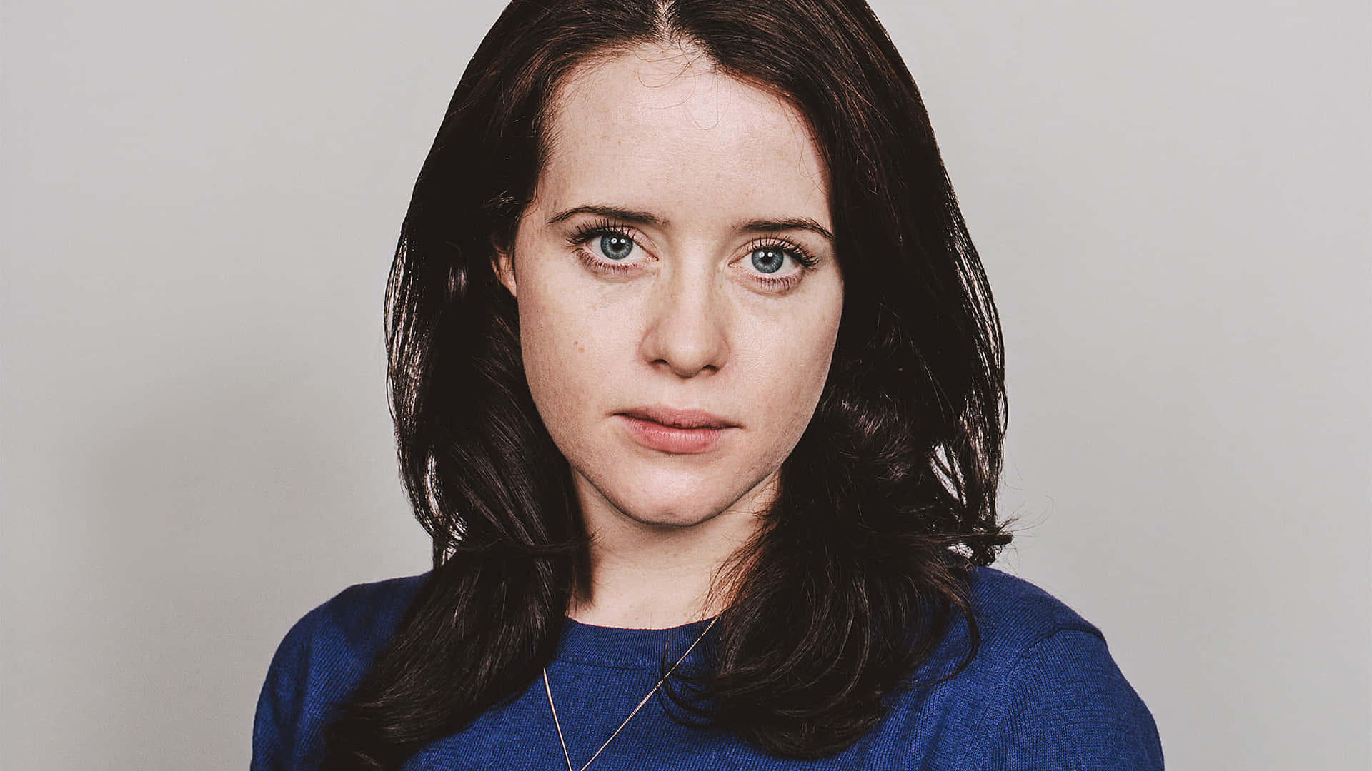 Actress Claire Foy In An On-set Portrait Wallpaper