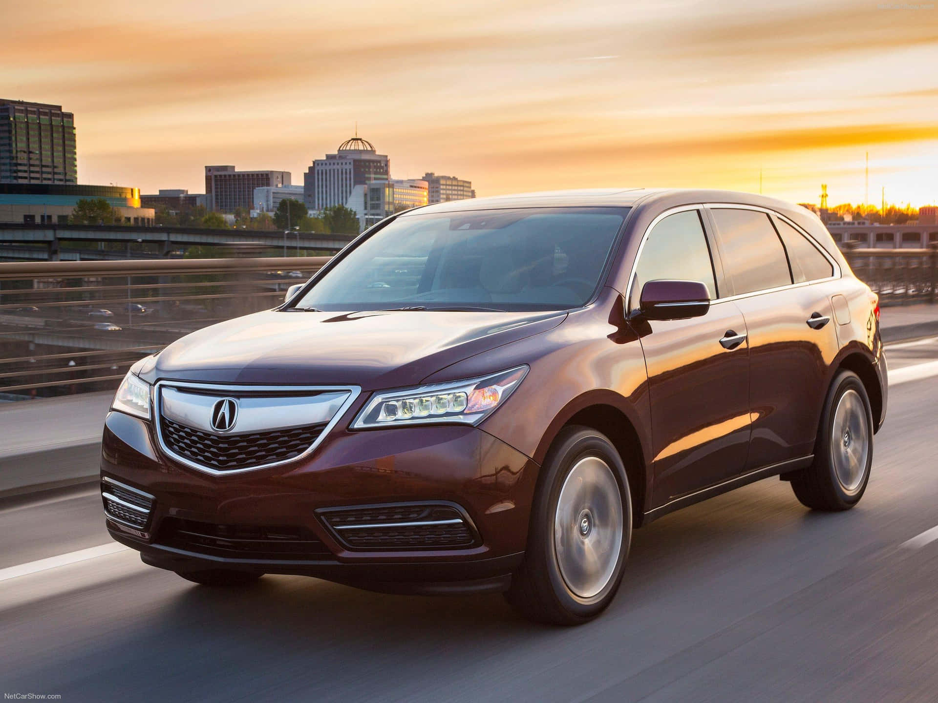 Dynamic Acura MDX in Action Wallpaper