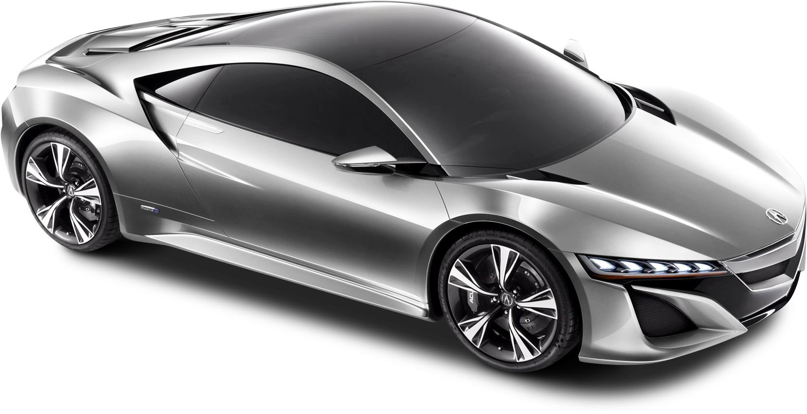 Acura N S X Silver Side View PNG