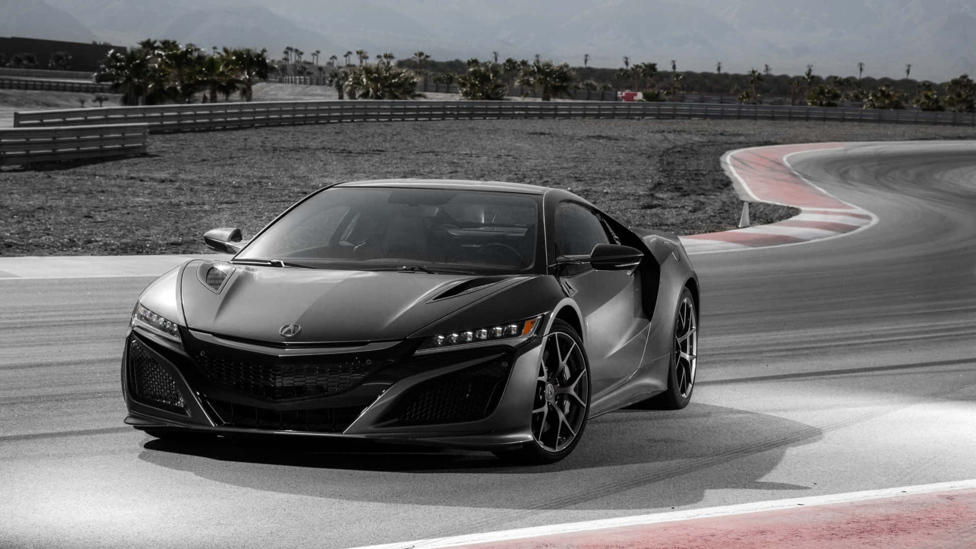 Stunning Acura NSX in motion on the open road Wallpaper