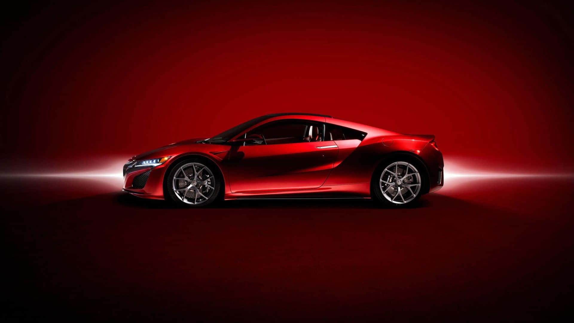 Stunning Red Acura NSX in Action Wallpaper