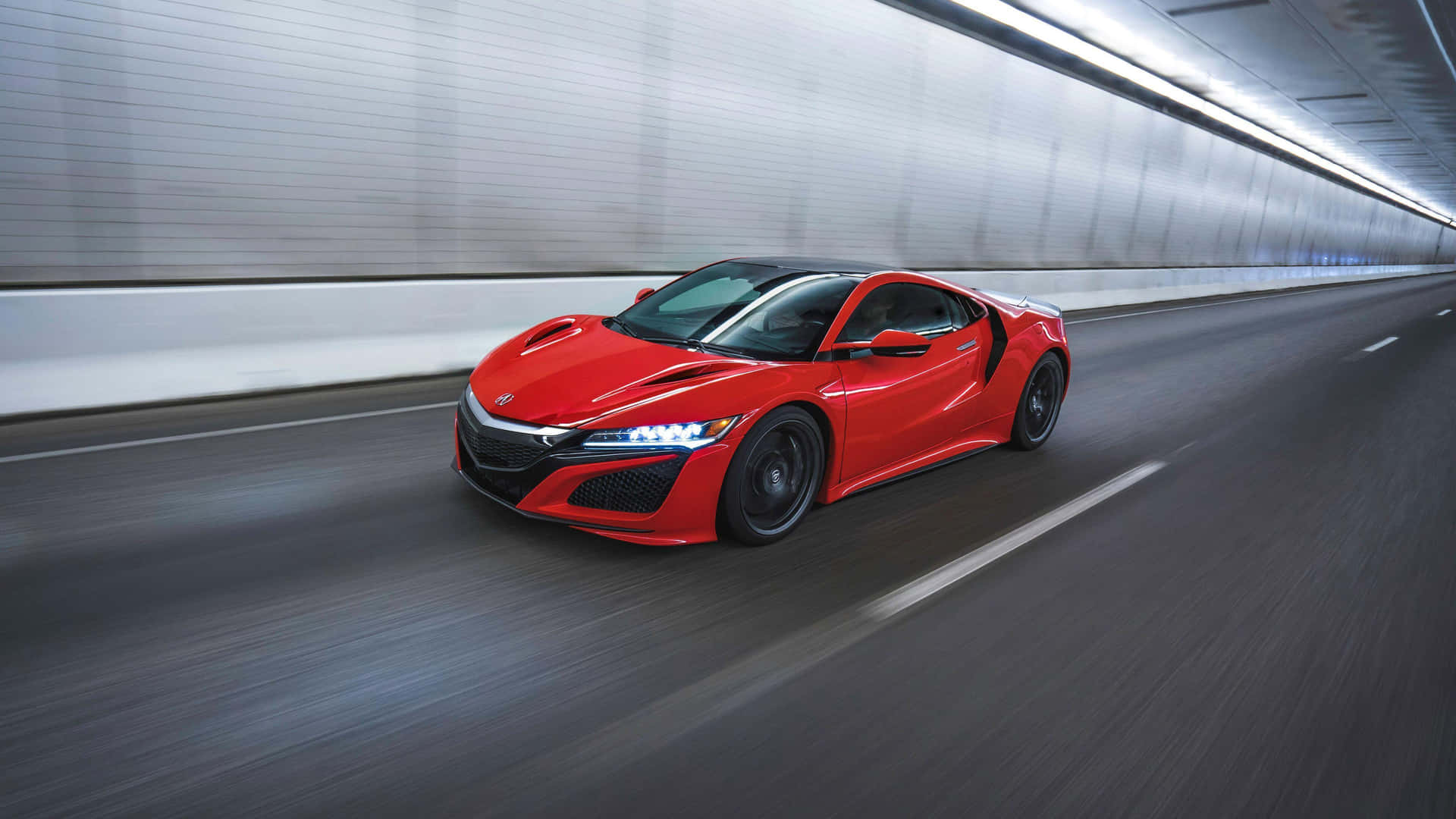 Caption: Sleek Acura NSX with Vibrant Red Exterior Wallpaper
