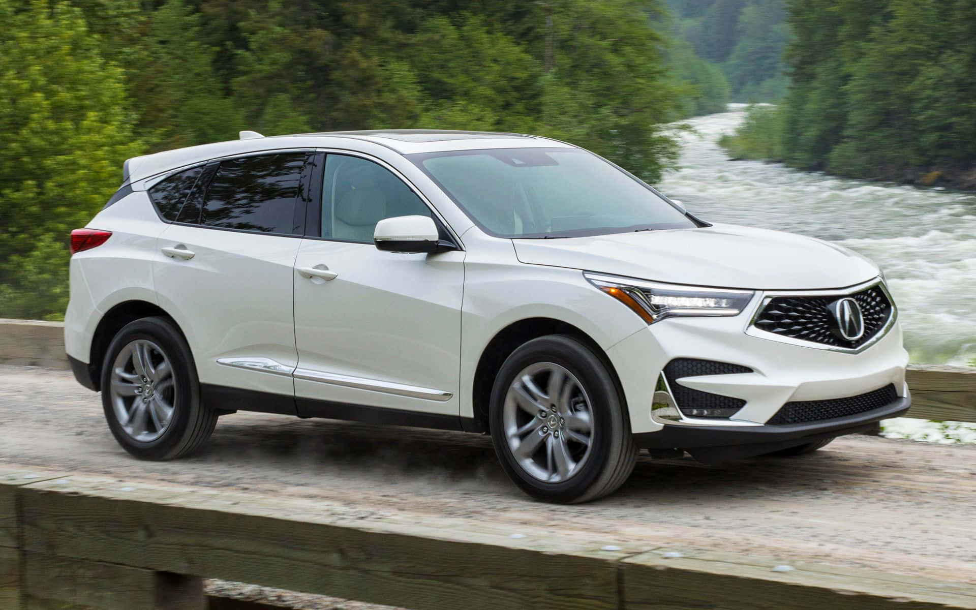 Acura RDX 2022 Model on Picturesque Road Wallpaper