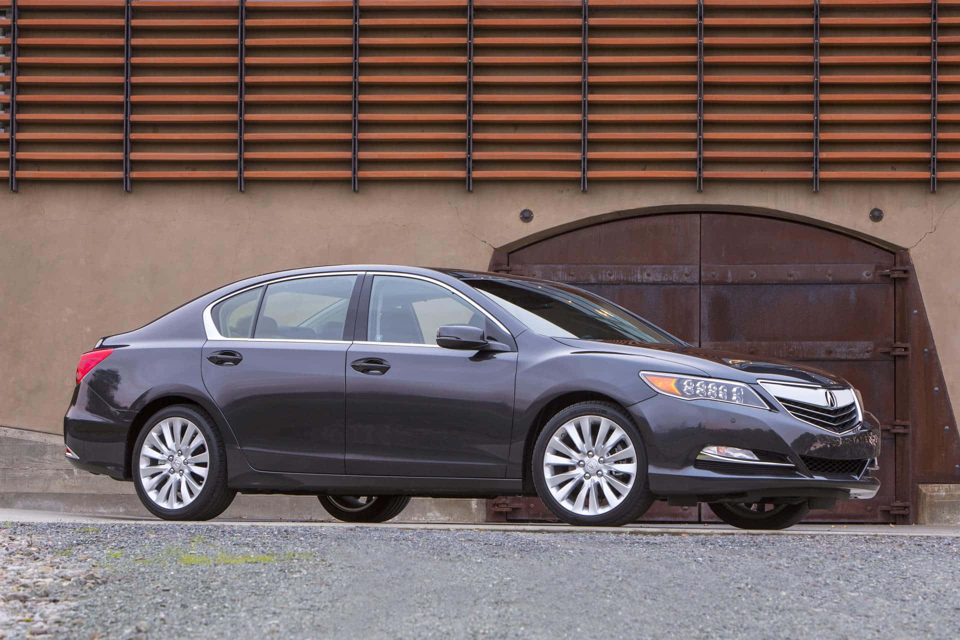 A Sleek Silver Acura RLX in High Resolution Wallpaper