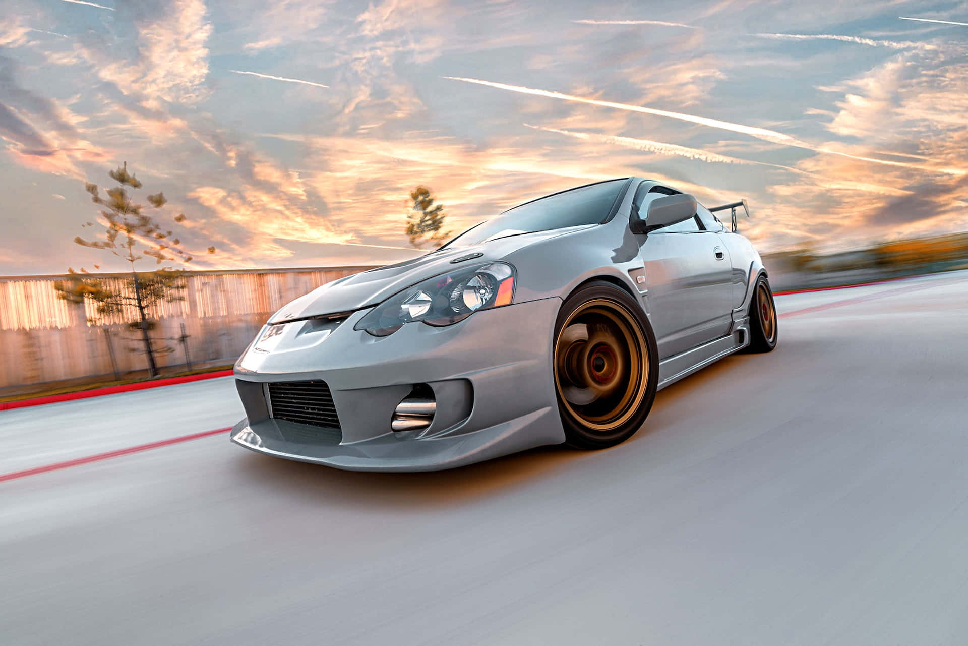 Stunning Acura RSX on the Road Wallpaper