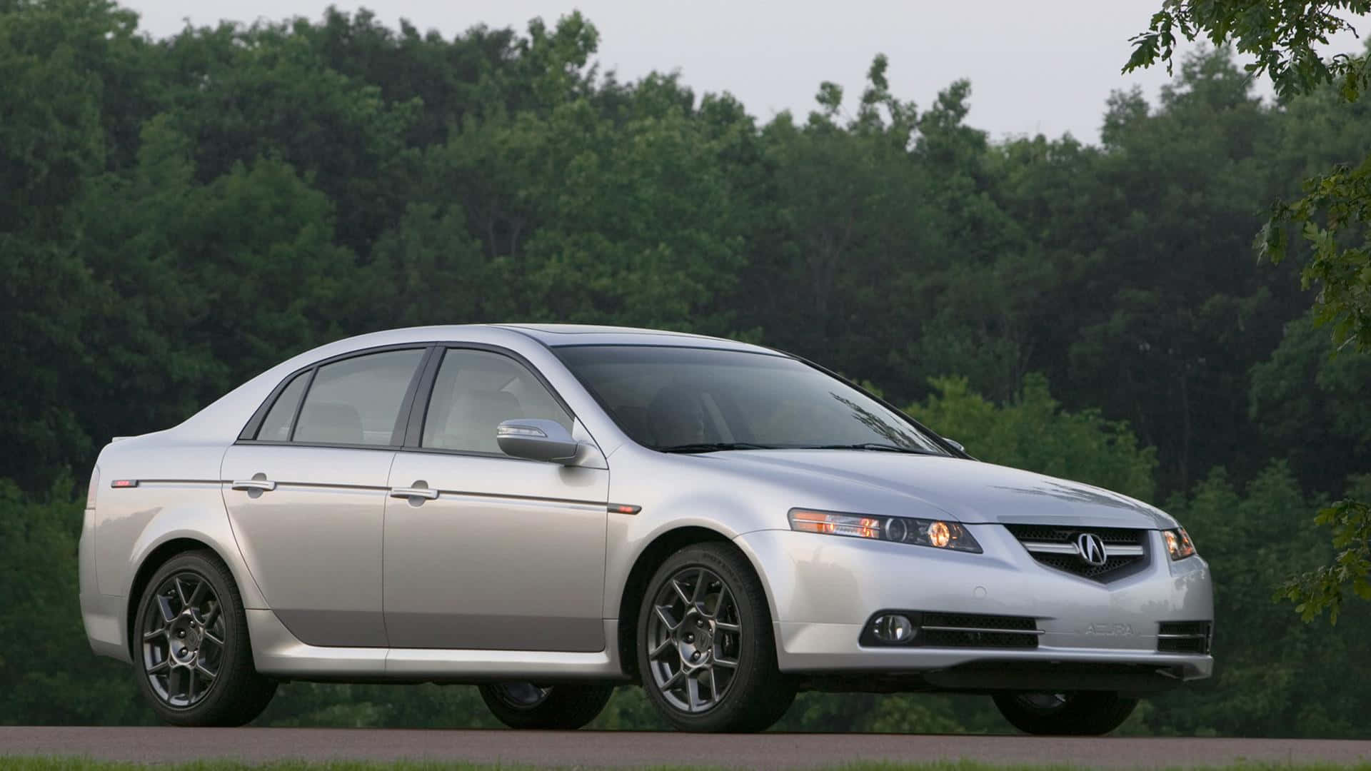 Sleek Acura TL in White Wallpaper