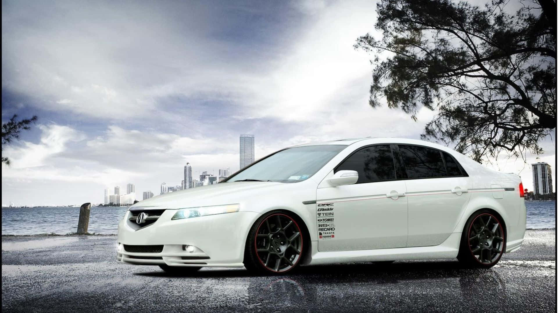 Sleek Acura TL Glistening in the City Wallpaper