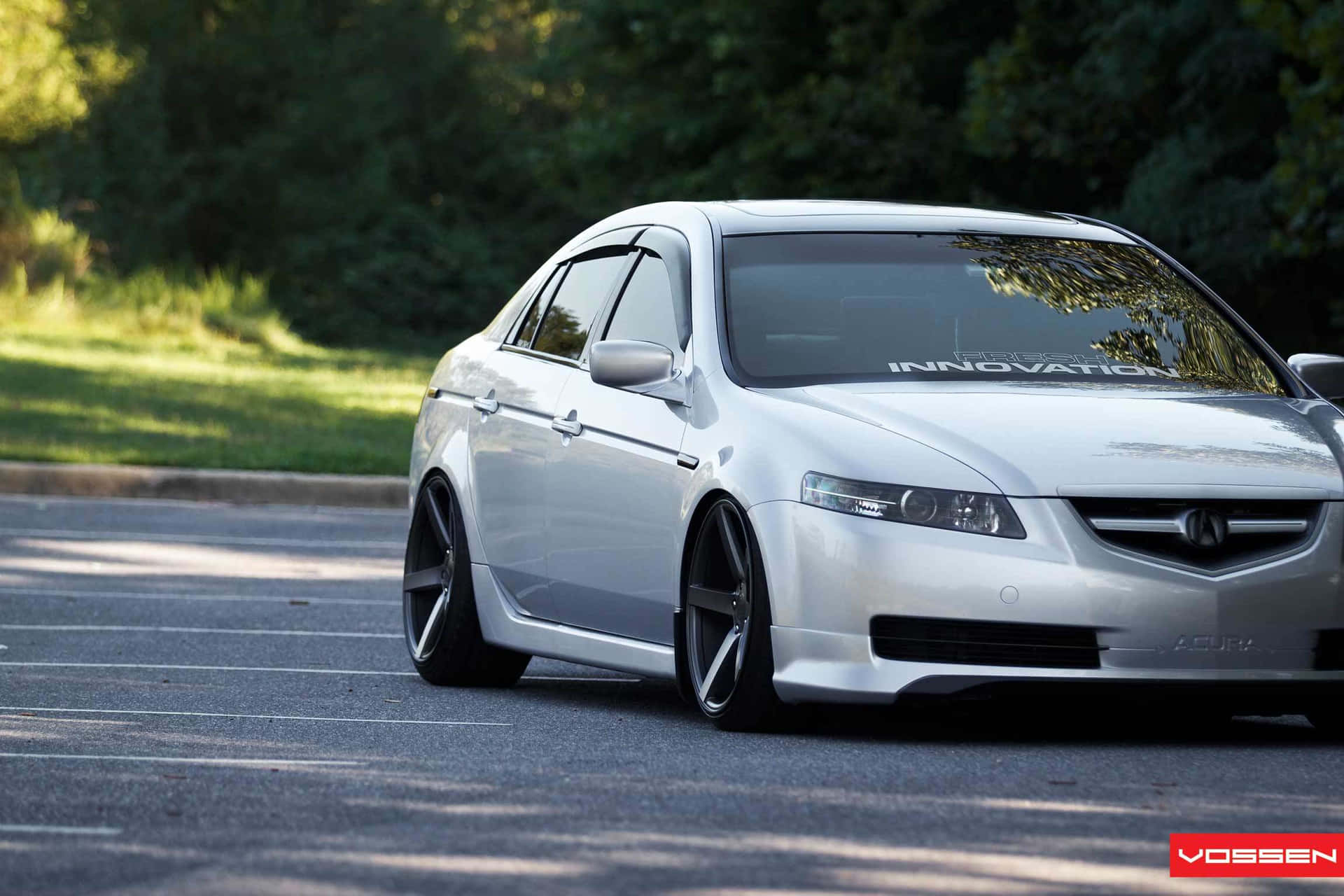 Metallic Acura TL on The Curvy Road Wallpaper